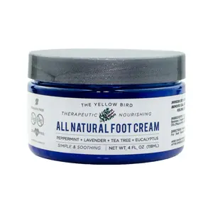 All Natural Foot Cream - For Dry and Cracked Feet Repair. Organic Athlete’s Foot Balm. Salve Moisturizer for Heel Care & Callus Treatment with Tea Tree Oil & Peppermint Essential Oils Moisture Coconut