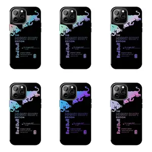 RedBull The Night Shift Edition Energy Drink Case for iPhone 17-7 Pro Max Plus & Samsung Galaxy S26-S21 Ultra Plus - Neon Gradient Bull Aesthetic Phone Cover unisex