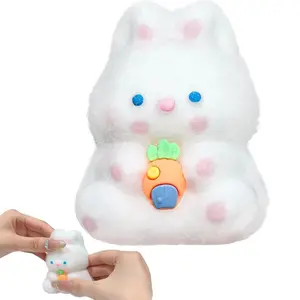 2 Pack Taba Squishy Rabbit, Taba-Licious Rabbit Soft Animal Squishies Toys Stress Relief Fidget Toys Silicone Squeeze Toy for Kids Adults