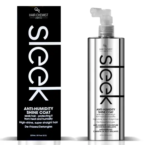 Hair Chemist SLEEK Anti Humidity Shine Coat 8 oz. - High Shine, Frizz Control, Heat Protection, Super Straight Hair, Haircare