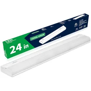 NEW 24 Inch Hardwired Under Cabinet Lights, 2 Colors - 3000K (Soft White) & 4000K (Cool White), Led Under Cabinet Lighting Hardwired, Dimmable Under Counter Lights for Kitchen, Under counter Light Fixture