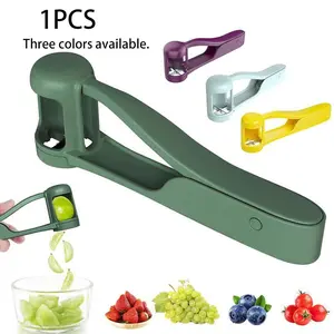 Grape Cutter for Toddlers 1-3 - Stainless Steel Baby Fruit Slicer Safe & Easy Grape, Cherry Tomato, Strawberry, Blueberry Cutter - Lightweight Kitchen Gadget for Fruit Salad & Cake Decor Vegetable Cutting Slicer