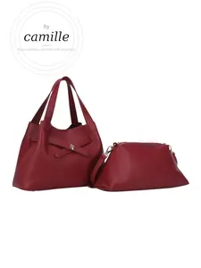 By Camille — Vegan Leather Tote Set with Crossbody Pouch | PETA Approved |