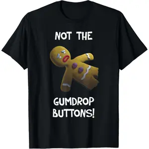 Men's Shrek Gingerbread Man Not The Gumdrop Buttons T-Shirt