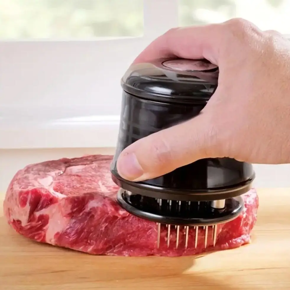 Manual Spike Meat Tenderizer, 1 Count Household Stainless Steel Kitchen Meat Tenderizer, Kitchen Gadget