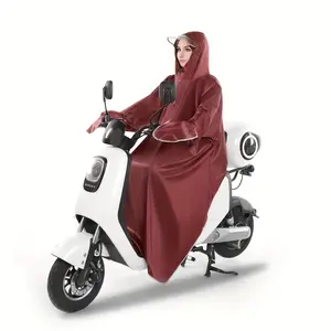 Full-Body Rainproof Poncho for Women's Electric Scooter Riding: Windproof and Waterproof, Easy to Store