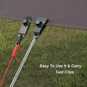 24pc Heavy Duty Tent Clamps with Carabiner - Durable, Weatherproof, Versatile Tool for Tent Tightening and Awning Secure System