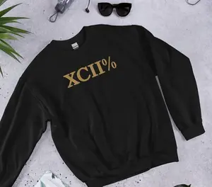 92 percent Black Women Shirt 92% Embroidered Sweatshirt Subtle 92 percent Club Sweatshirt Roman Numeral Ninety Two Percent Black Women Shirt
