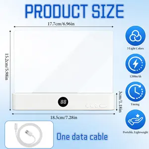 Smart LED Reading Lamp – Rechargeable, Adjustable Brightness & Timer Function, Flat Design Bedside Light for Cozy Night Reading & Unique Reader Gift