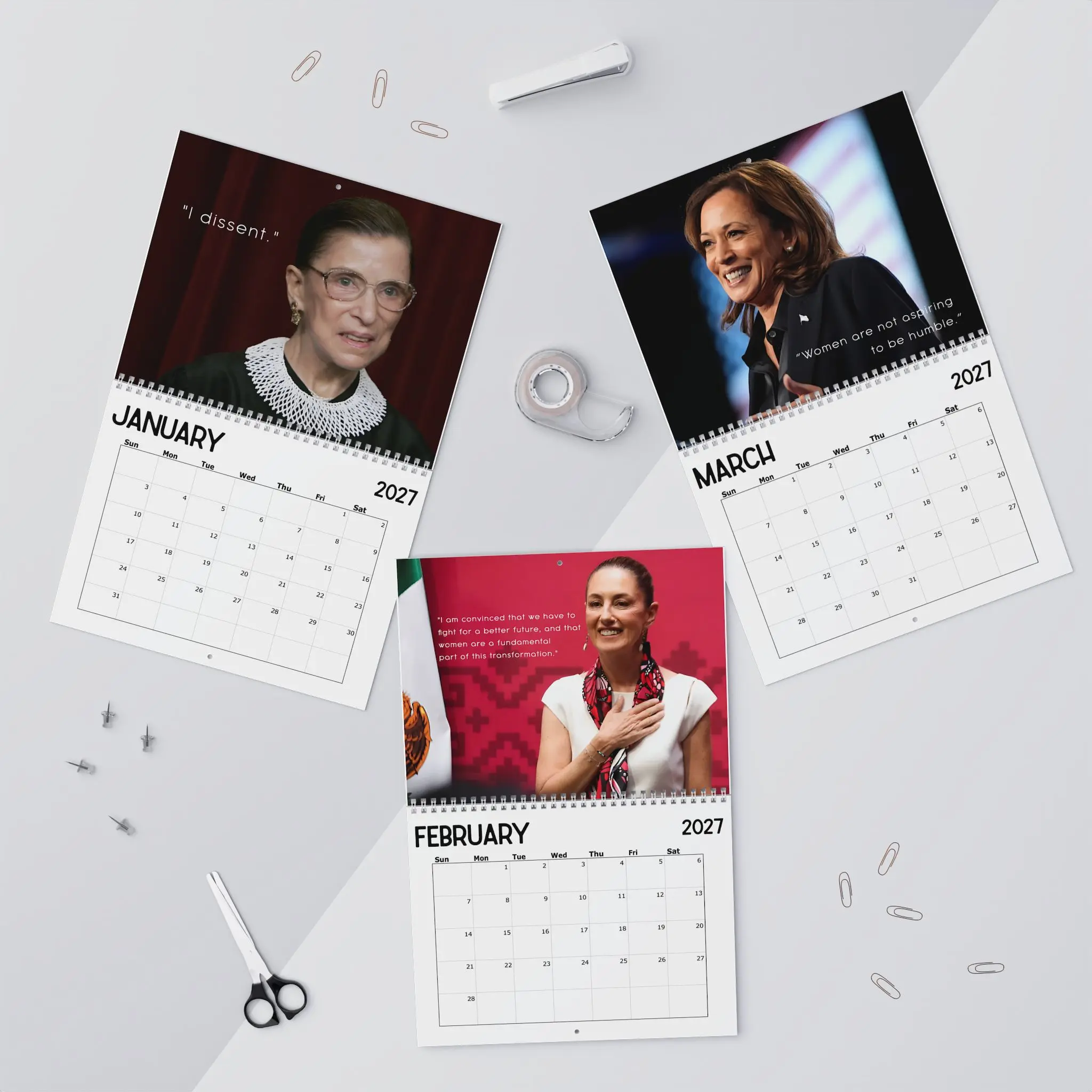 2027 Well-Behaved Woman Calendar , Feminist Calendar 2027, Happy New Year Canlendar, Feminist Merch