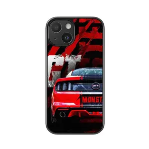 Ford Mustang GT Phone Case - Red Monster Design Metal Case Full Series iPhone X to iPhone 17 Premium Aesthetic Protection