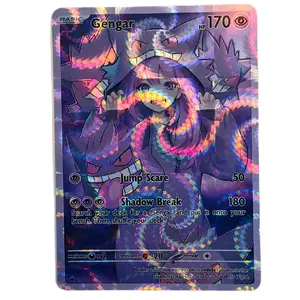 Cozy Series: Custom Gengar Holographic Card - Hypno Swirl Finish - Standard Size