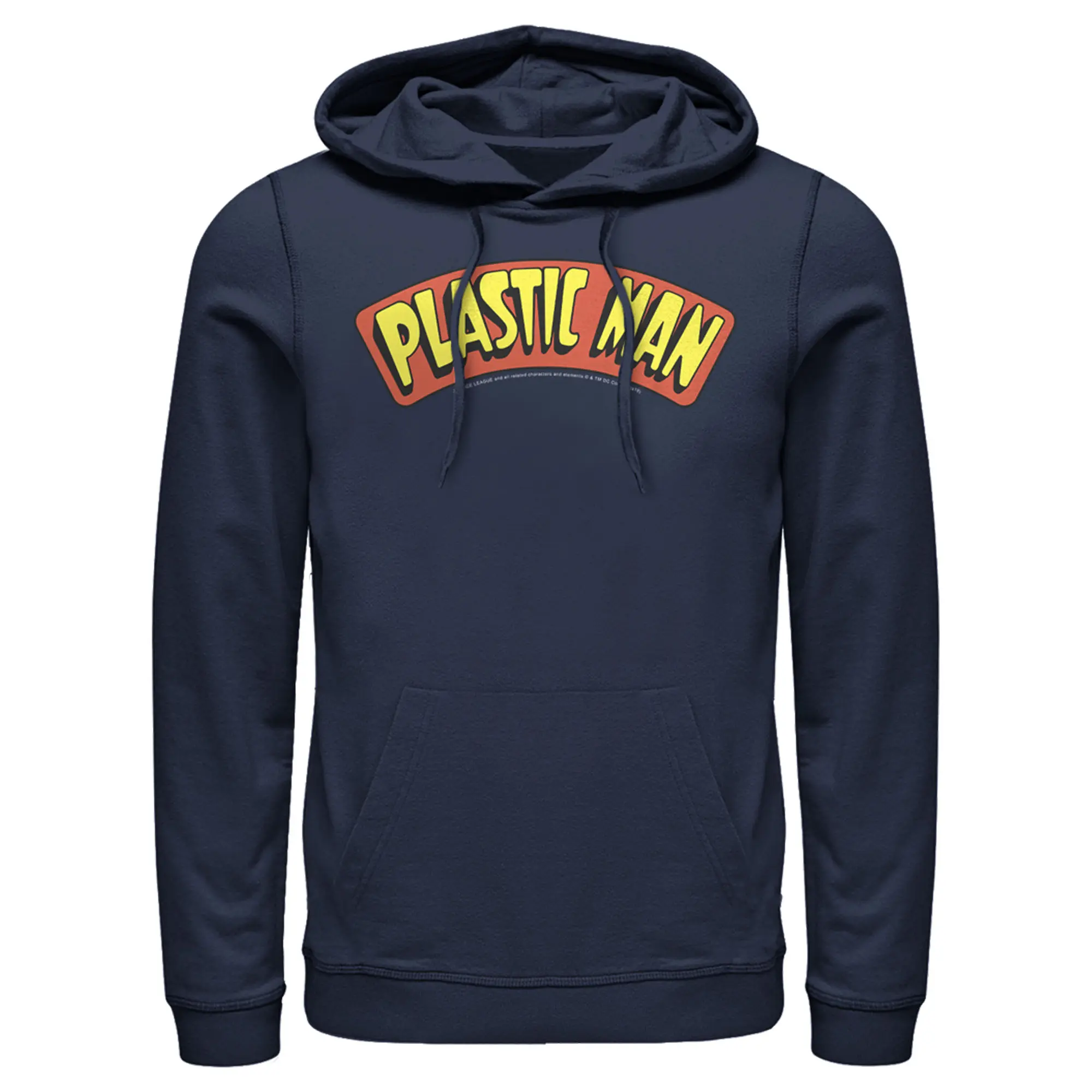 Men's Justice League Plastic Man Logo Pull Over Hoodie