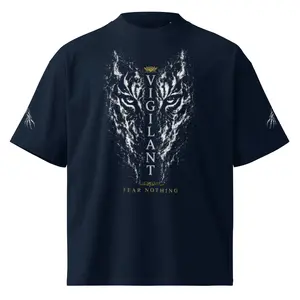 Vigilant organic oversized high neck t-shirt