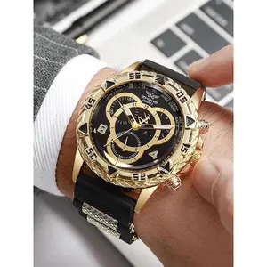 Men's Analog Quartz Wrist Watch, Silicone Band, Sports Watches, Fashion, Modern Trendy Watch(Sheet)