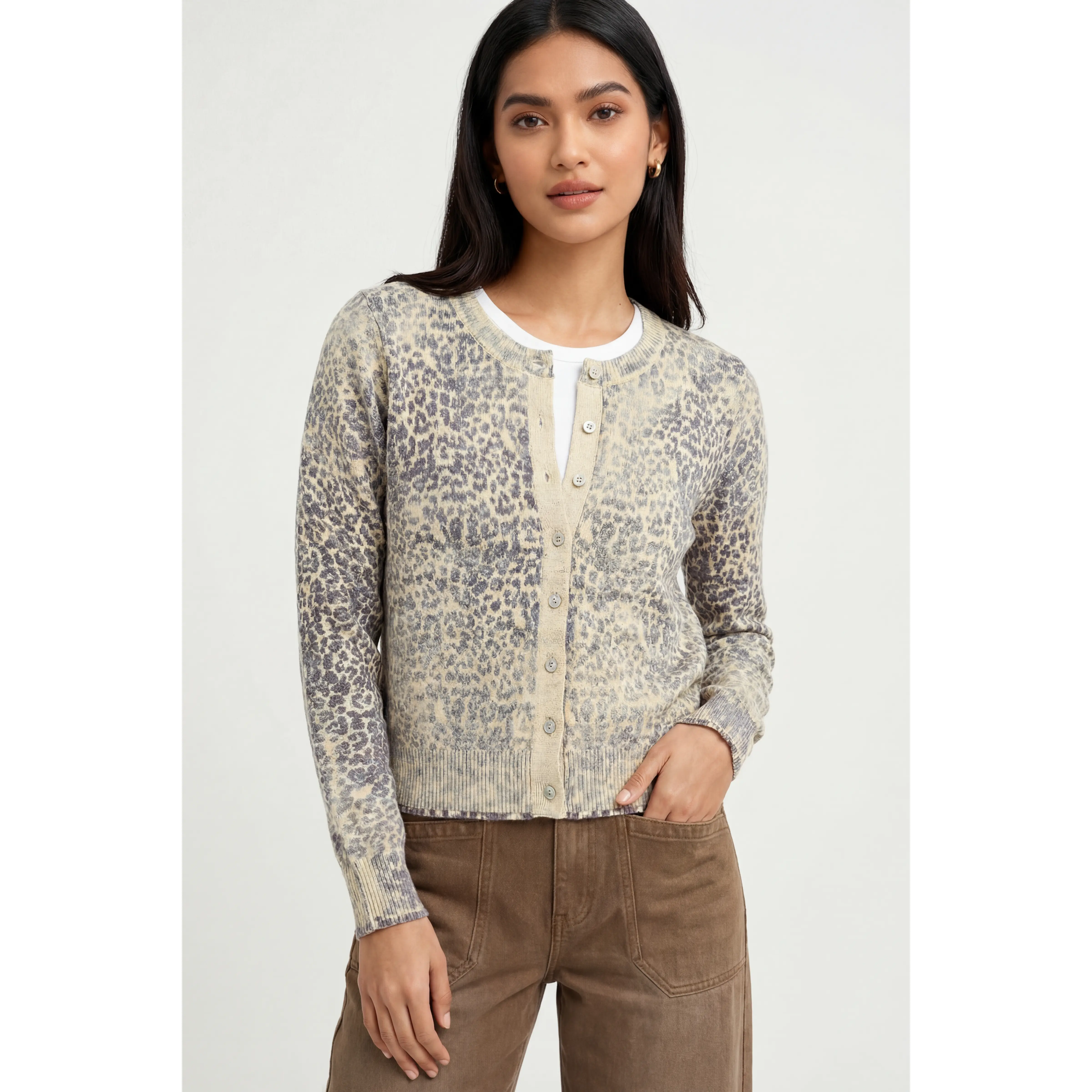 Cheetah Combo Cardigan