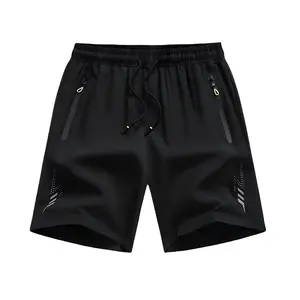 Men’s athletic shorts with zippered pockets, lightweight fitness running shorts suitable for the gym, hiking, and camping