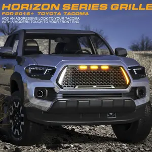 Grille with Amber LED Running  LED for 2016+  2023 Toy Tacoma | Horizon Series