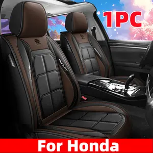 Premium PU Leather Car Seat Covers 1PC for Honda Waterproof Wear-Resistant Stain-Resistant Single Muscle Seat Cover Soft Comfortable Interior Protection Fully Wrapped Cushion