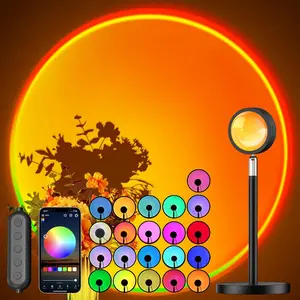 Sunset Lamp Projector with APP and Button Control, Multicolor Changing Projection Light Sunlight Lamp for Bedroom, Photography, Party, Live, Room Decor