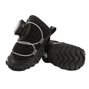 All-Terrain Mesh Dog Shoes Breathable Pet Booties with Anti-Slip Soles & Rotary Lock Dial for Hot Pavement Summer Outdoor Walks Hiking