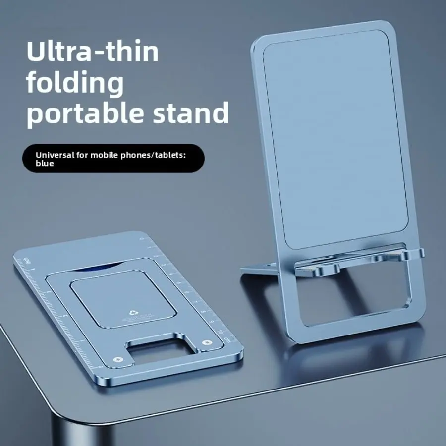Portable Aluminium Alloy Compact Mobile Phone & Tablet Mount Stand, Adjustable Anti-Slip Electronics Accessory for Daily Show-Watching, Multiple Colors Available
