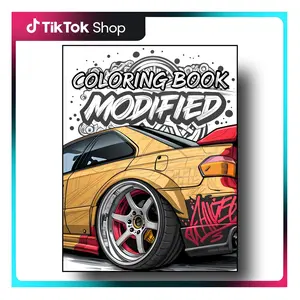 Modified Car Coloring Book: High-Octane Coloring Pages of Custom, Tuner, and Street Racers Cars for Kids & Teens --  Rico Fantail - Paperback