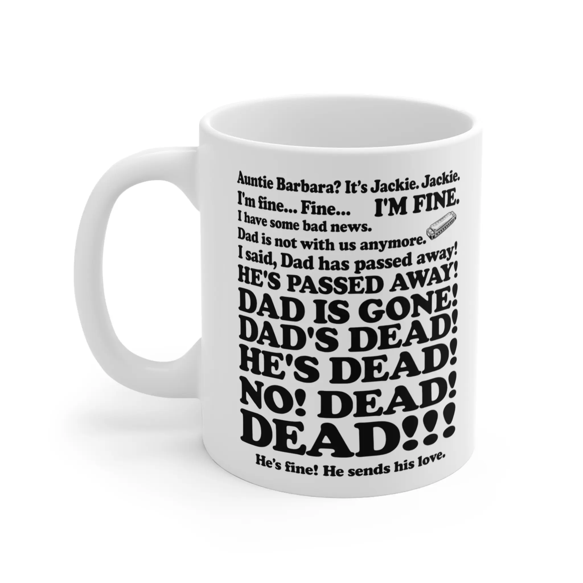 Funny Roseannee Coffee Mug, 80s Tv Show Coffee Mug, Coffee Cup for Mom, Aesthetic Ceramic Drinkware, Unique Birthday Gift for Her,Funny Bestie Gift 80s Retro TV Show Mug