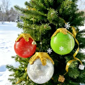 Battery-Powered Lumabase Christmas Decoration, Outdoor Hanging Ornament Ball, Garden Yard Holiday Decor, Creative Festive Accent