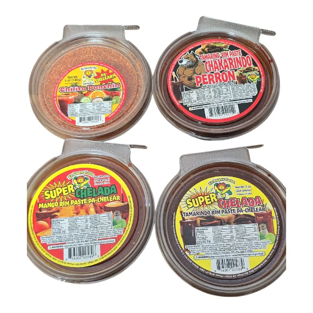 Chilito Ponchín & Chakarindo Perrón - 5 oz & 8 oz Tamarindo & Mango Rim Paste Pa' Chelear - Super Chelada Flavor