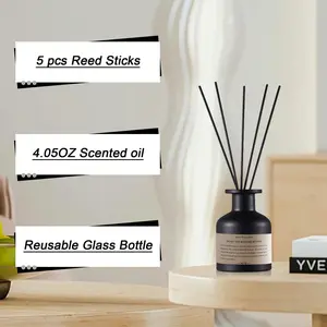 Reed Diffuser Fragrance, Flameless Aromatherapy for Bedroom & Indoor, Long-Lasting Scent, Aroma Blend Scented, Hotel-Grade Essential Oil, Air Freshener & Odor Eliminator, Natural Subtle, Suitable for Home & Office, Home Fragrance Decor