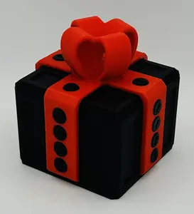 Annoying Gift Box - Multiple Color Combinations - 4x4x3" with 20 bolts + 3 Mini Figures