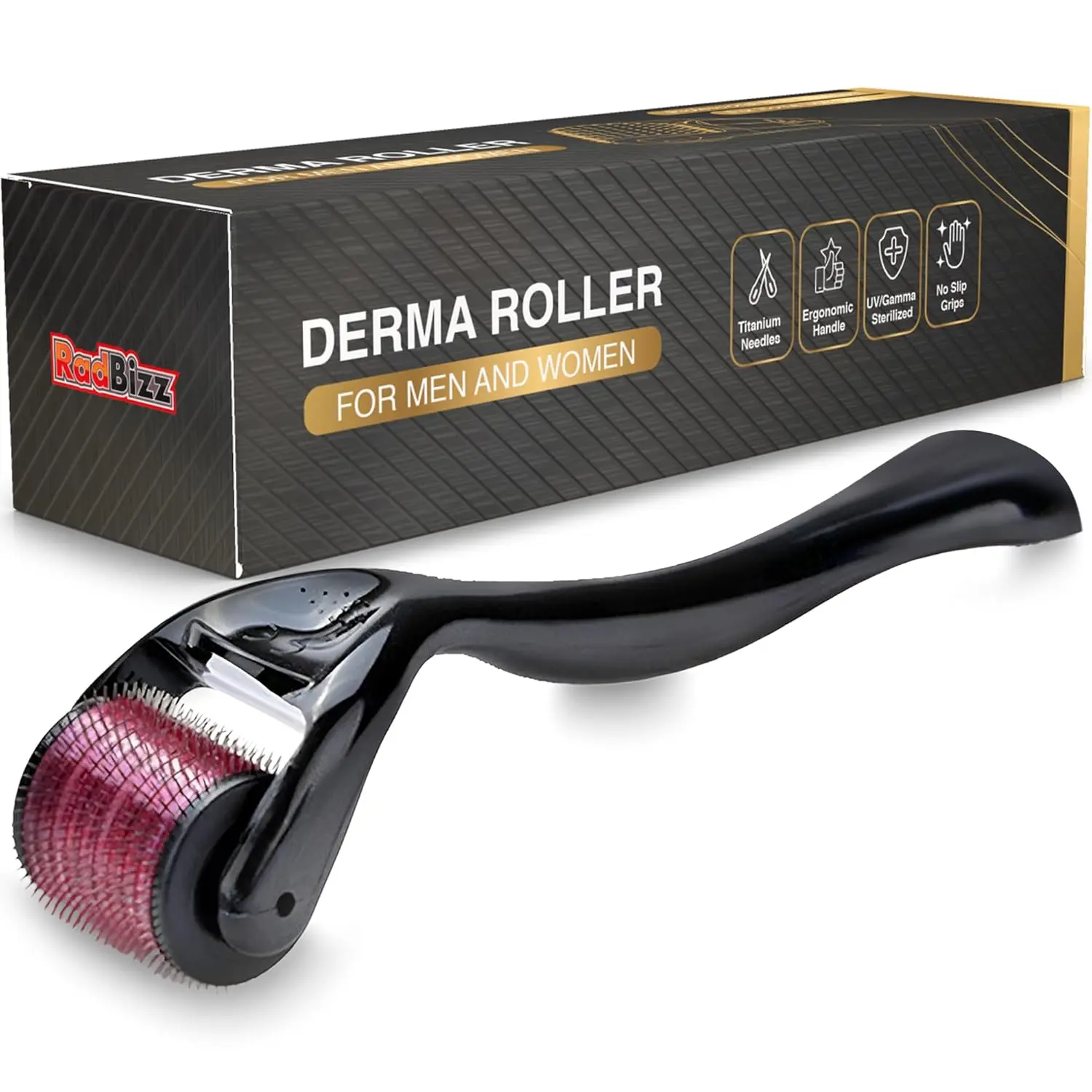 Derma Roller and Storage Case - 0.25mm Precision Tool for Body Care with Compact Design & Safe Storage Case Included Purple