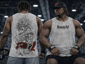 Broly Vintage Washed Oversized T-Shirt, Tank Top, Hoodie, Sweatshirt – Saiyan Rage Anime Graphic Tee, Manga Line Art Streetwear, Heavyweight Cotton Boxy Fit Clothes Menswear