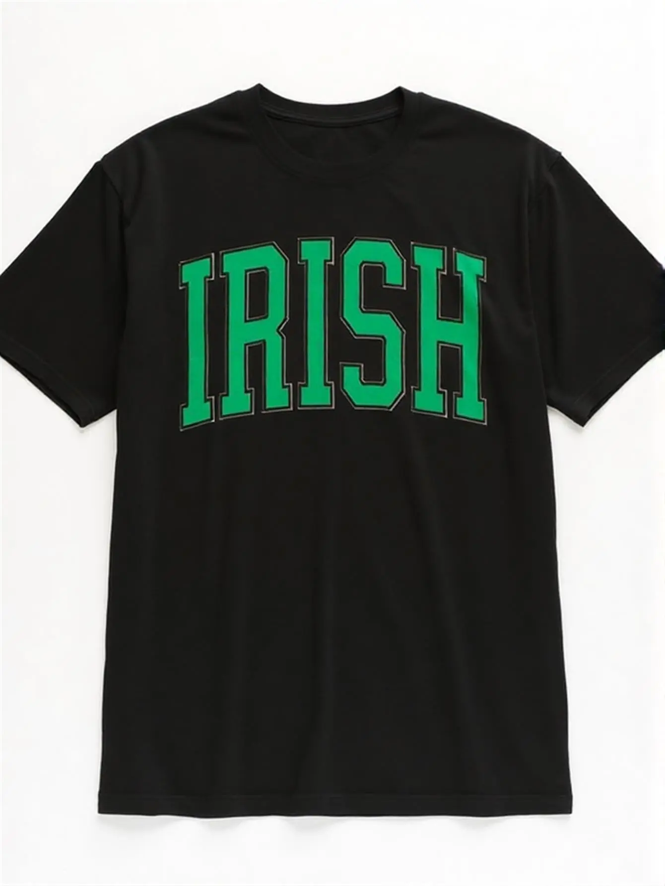 Men's Irish-Themed Celtic Knot  Shamrock Print T-S unisex soft cotton short sleeve t shirt, vintage graphic casual tee for men women teens, perfect birthday holiday gift for camping travel gym daily street casual wear