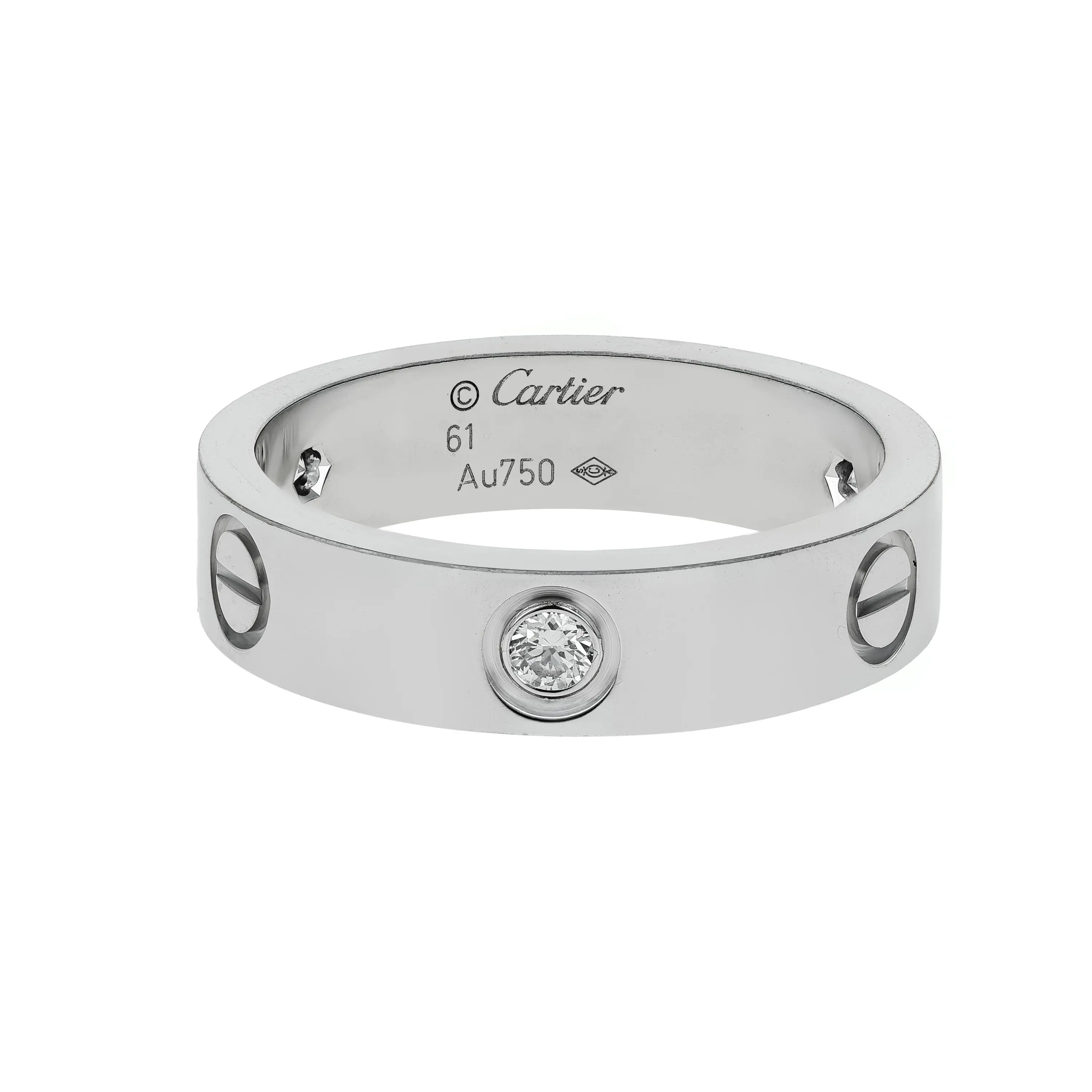 Pre-owned Cartier Love Ring Size 61