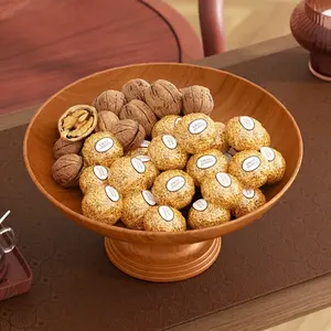 Wooden Decorative Tray with Removable Base, Multifunctional Storage Plate for Home Decoration, Gifts, and Holiday Displays