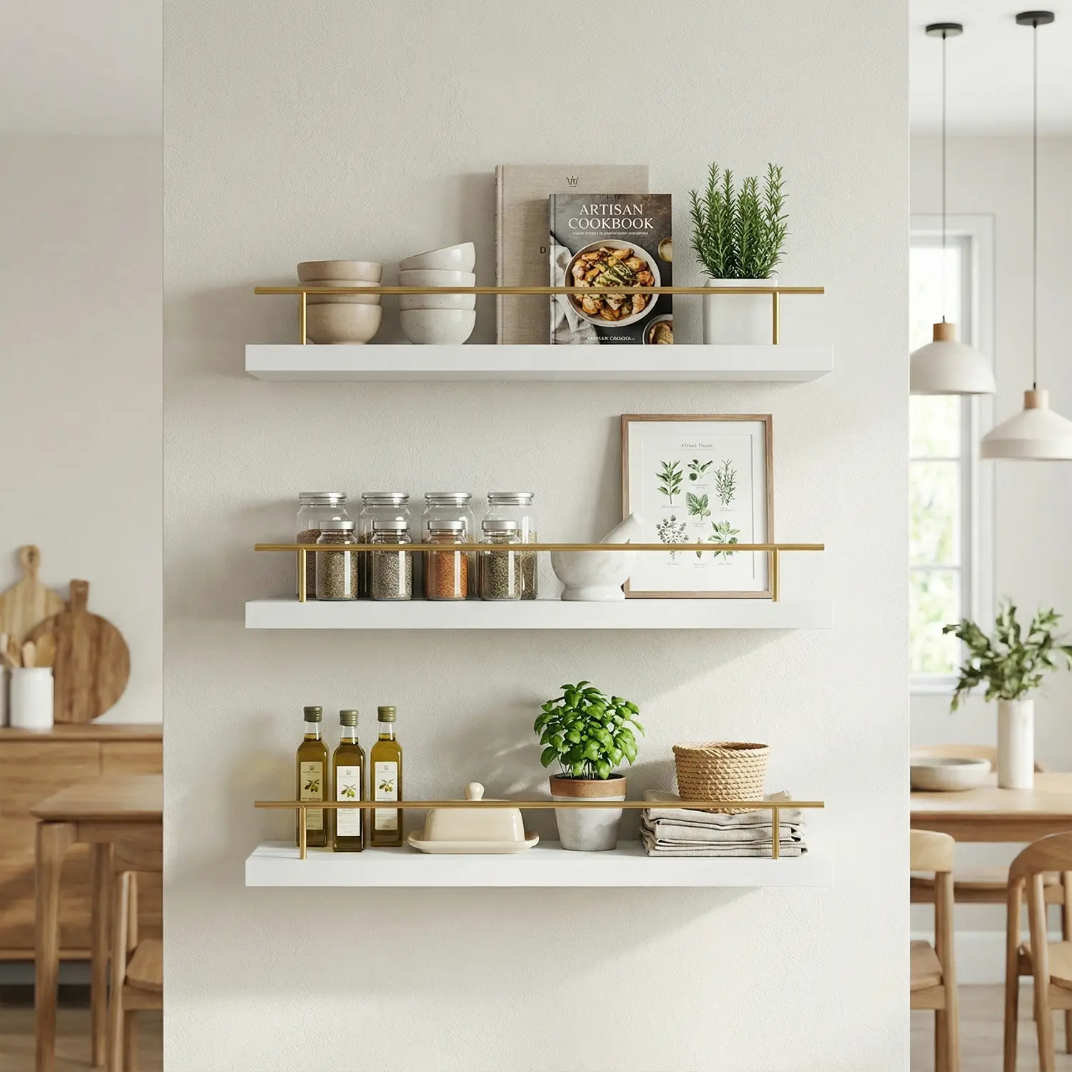 White-3 Shelves-15.7"