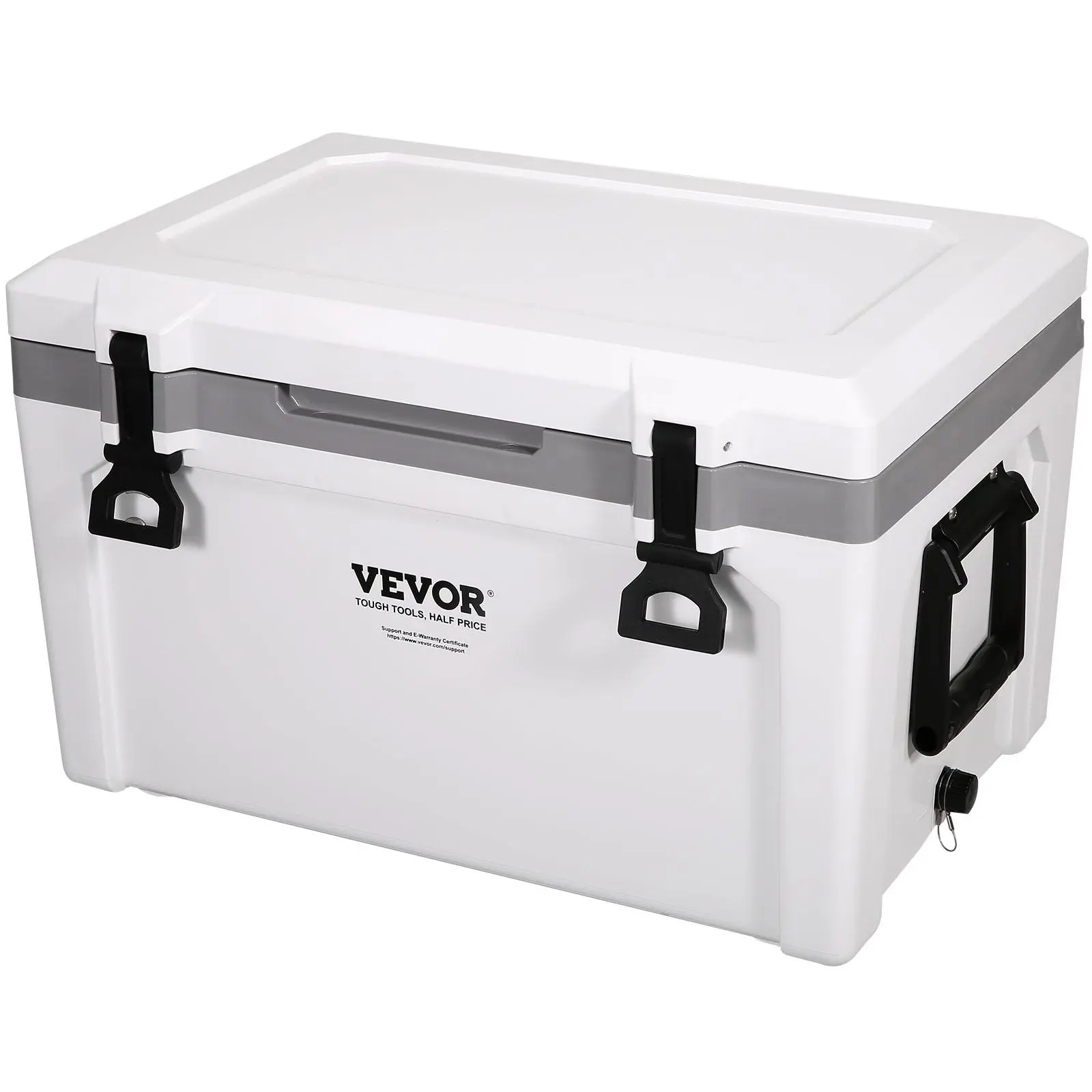 【summerfinds】VEVOR Insulated Portable Cooler, 52 qt, Holds 50 Cans, Ice Retention Hard Cooler with Heavy Duty Handle, Ice Chest Lunch Box for Camping, Beach, Picnic, Travel, Outdoor, Keeps Ice for up to 6 Days