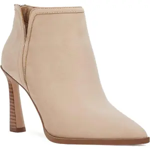 Womens High Heel Booties Pointed Toe V Cut Back Zipper Short Dress Ankle Boots