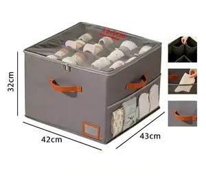 shoe organizer Boxes, transparent Shoe Organizer for Closet, Foldable Shoe Storage Cubby Containers with Adjustable Dividers and Clear Cover, Fits up to 16 Pairs,