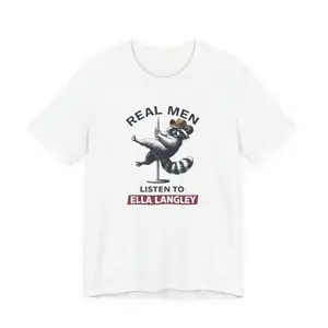 REAL MEN LISTEN TO ELL - LEY T-Shirt, Full Size , Full Color.