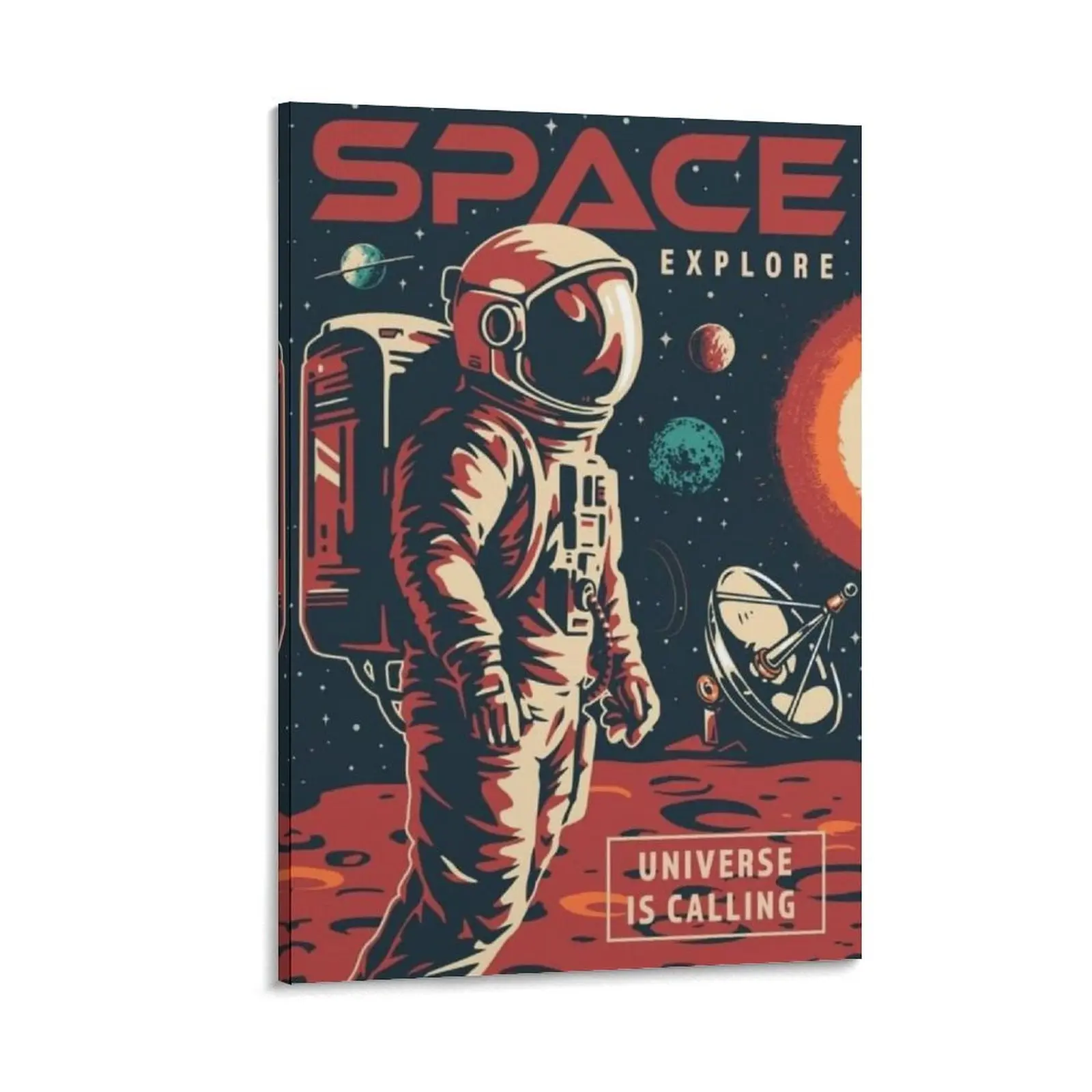 Space Explore Astronaut Adventure Time Poster Canvas Poster Bedroom Decor Sports Landscape Office Room Decor Gift