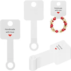 100 count  Packaging,Self Adhesive  Display Card  Handmade with Love Blank Cards Bracelet Cards Bracelet Display Cards 4X1.5" Hanging Display Cards for