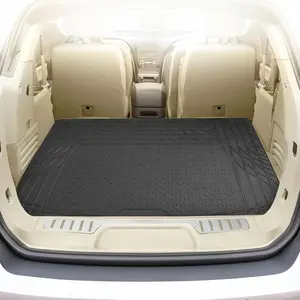 Waterproof Car Trunk Cargo Mat - Durable Easy-to-Clean Surface, Large 47.2x31.5in, Black, Anti-Slip & Cut Mesh Design for Vehicle Protection