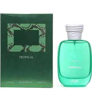 Tropical Eau De Parfum for Men - 100ml Body Perfume, Aromatic Citrusy Fragrance EDP Perfume Spray, Long-Lasting Strong Scent for Daily Wear Single Item