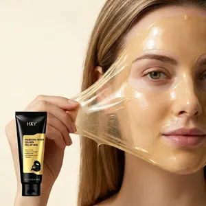 HKY (PDRN) Pro-Xylane & Niacinamide,7x Hyaluronic Acids Turmeric Gold Dual-Action Peel-Off Mask: Lifting, Anti-Aging, Dark Spot Reduction,  Restores the Skin's Lost Collagen Overnight Glass Skin Care - Hydrating & Firming Facial Mask for Elasticity & Glow