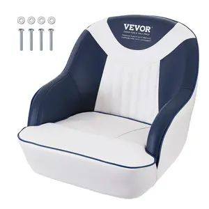 VEVOR Captain Bucket Seat, TikTokShopBlackFriday, Pontoon Boat Seat with Thickened Sponge Padding, Boat Captain Chair for Fishing Boat, Sightseeing Boat, Speedboat, Canoe, 1-Piece