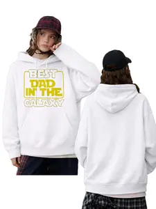 GLOBALISTA Men’s Oversized Graphic Hoodie – Trendy English Print Streetwear, 100% Cotton 320G Heavyweight, Unisex Casual Pullover, Loose Fit Couple Hoodie, Black & White, Summer Layering Essential, S-3XL Urban Fashion Sweatshirt