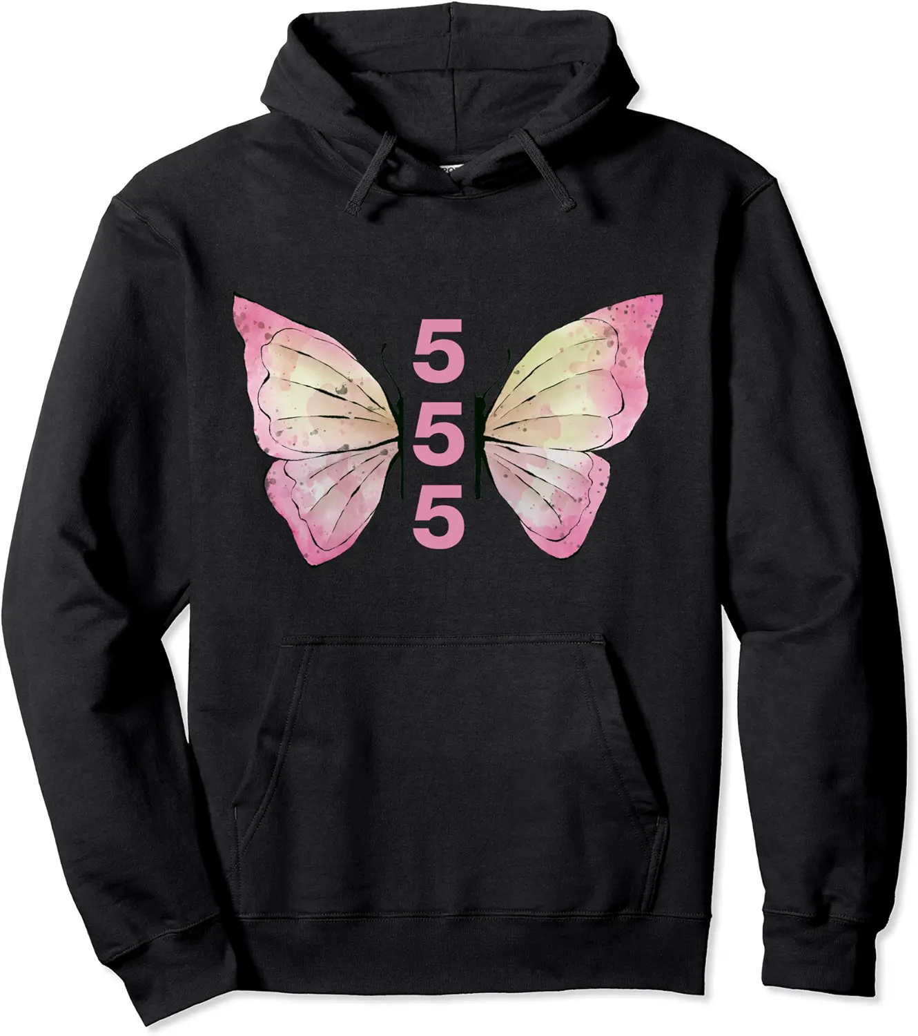 Angel Number 555 Astrology Aesthetic Spiritual Butterfly Pullover Hoodie - Brayanner Shop 67B0CVMY1HJ8